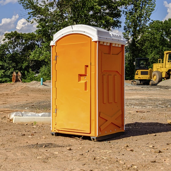 how often are the portable toilets cleaned and serviced during a rental period in Ludlow